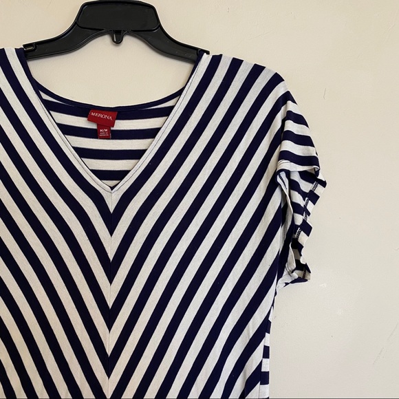 Navy and White Striped Dress - Picture 2 of 5